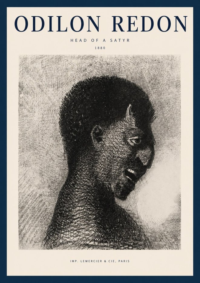 Odilon Redon Head of a Satyr No2 - Plakat
