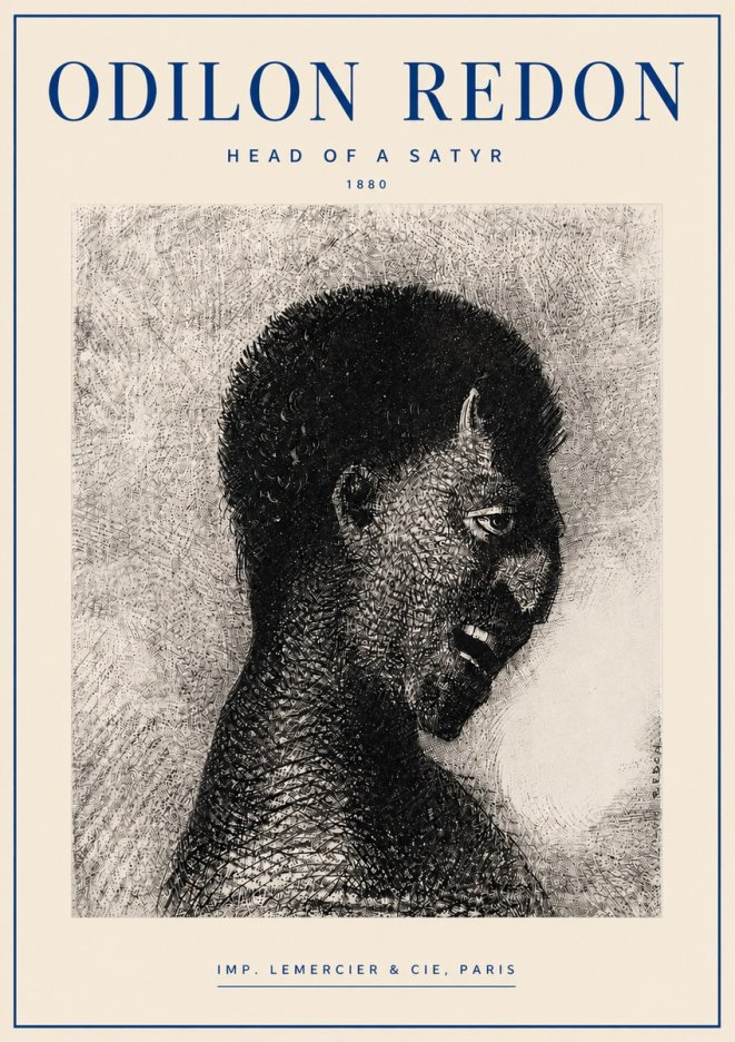 Odilon Redon Head of a Satyr No4 - Plakat