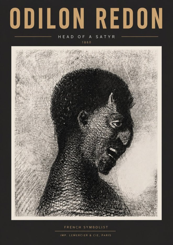 Odilon Redon Head of a Satyr No6 - Plakat