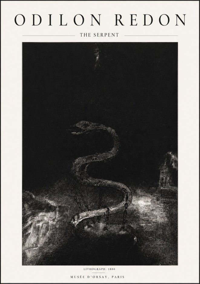 Odilon Redon The Serpent No5 - Plakat