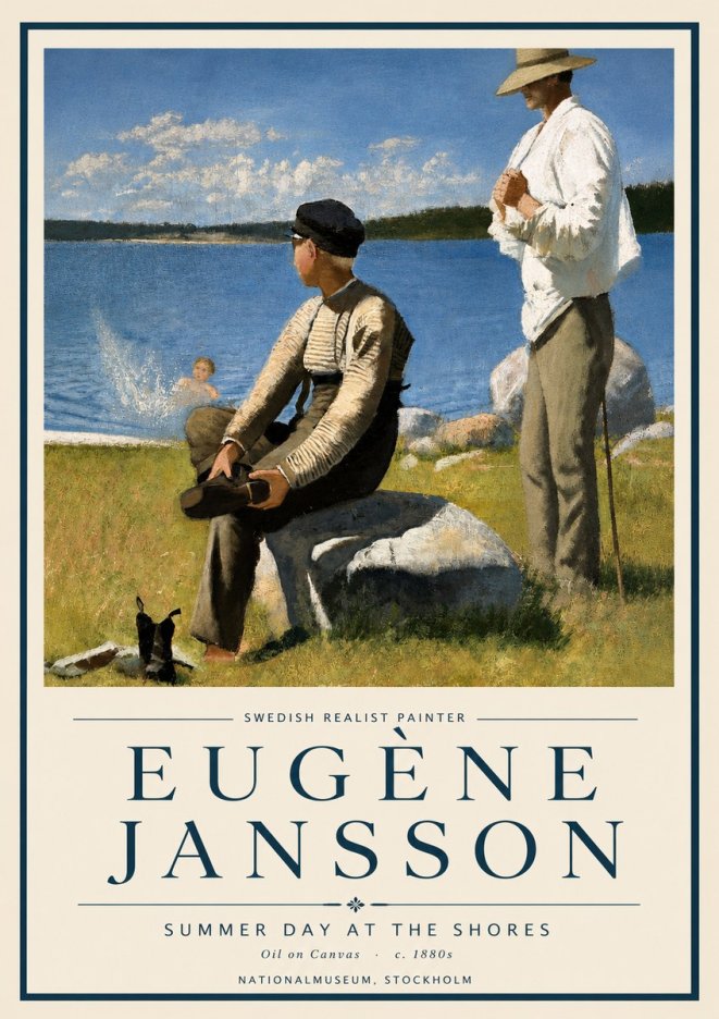 Eugène Jansson Summer Day at the Shores No4 - Plakat
