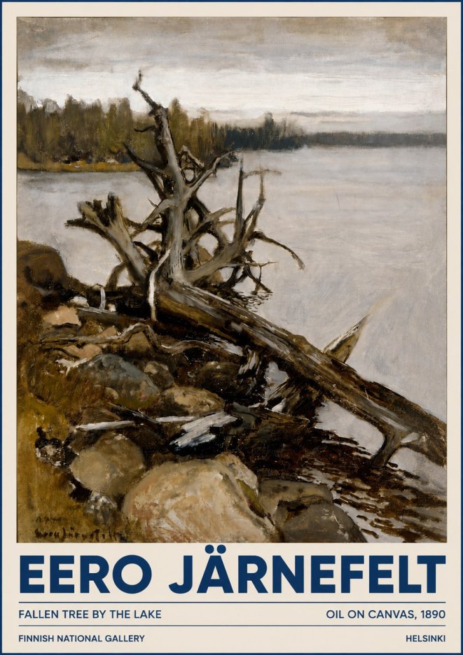 Eero Järnefelt Fallen Tree by the Lake No3 - Plakat
