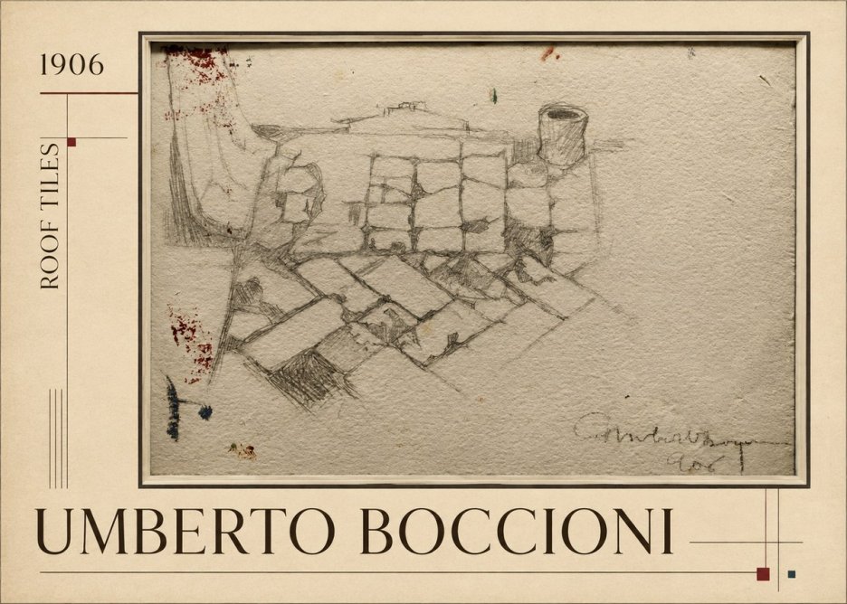 Umberto Boccioni Roof Tiles No1 - Plakat
