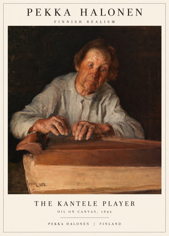 Pekka Halonen The Kantele Player No1 - Plakat