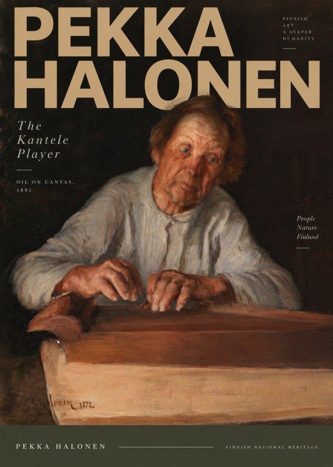 Pekka Halonen The Kantele Player No5 - Plakat