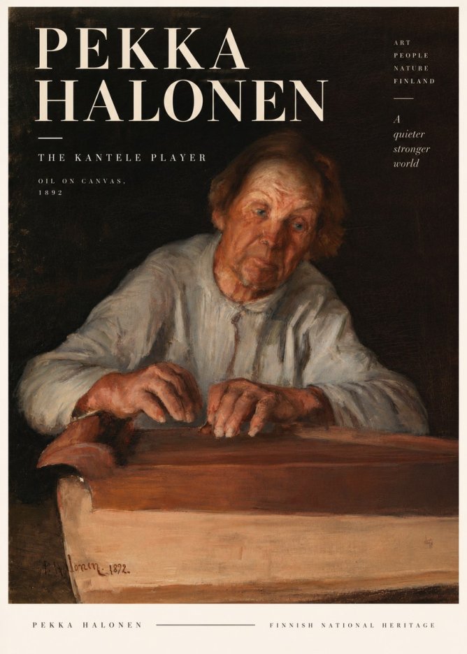 Pekka Halonen The Kantele Player No6 - Plakat