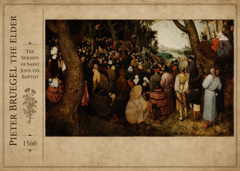 Pieter Bruegel The Sermon of Saint John the Baptist I No2 - Plakat