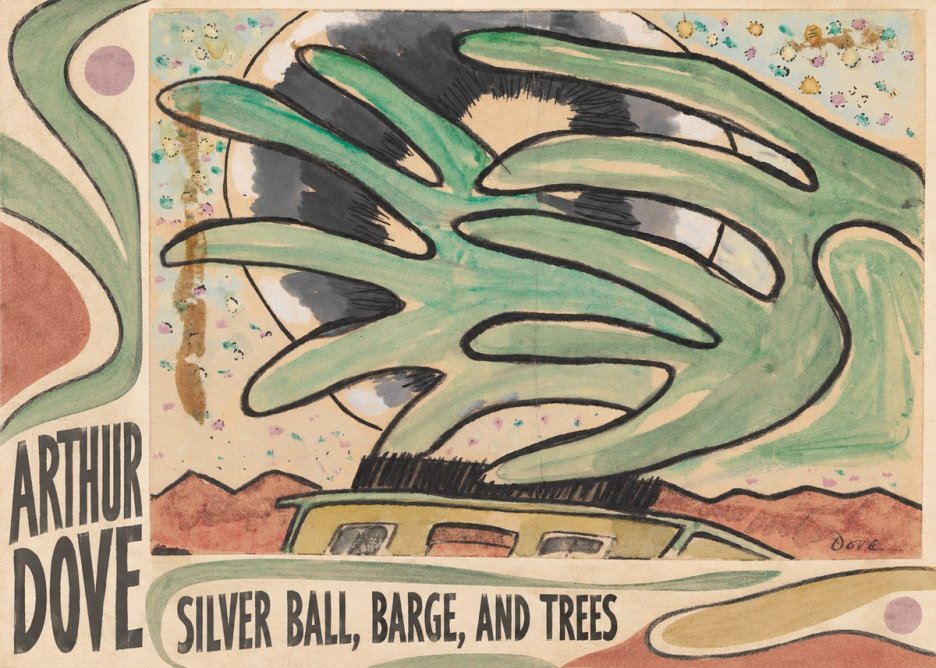Arthur Dove Silver Ball, Barge, and Trees No2 - Plakat