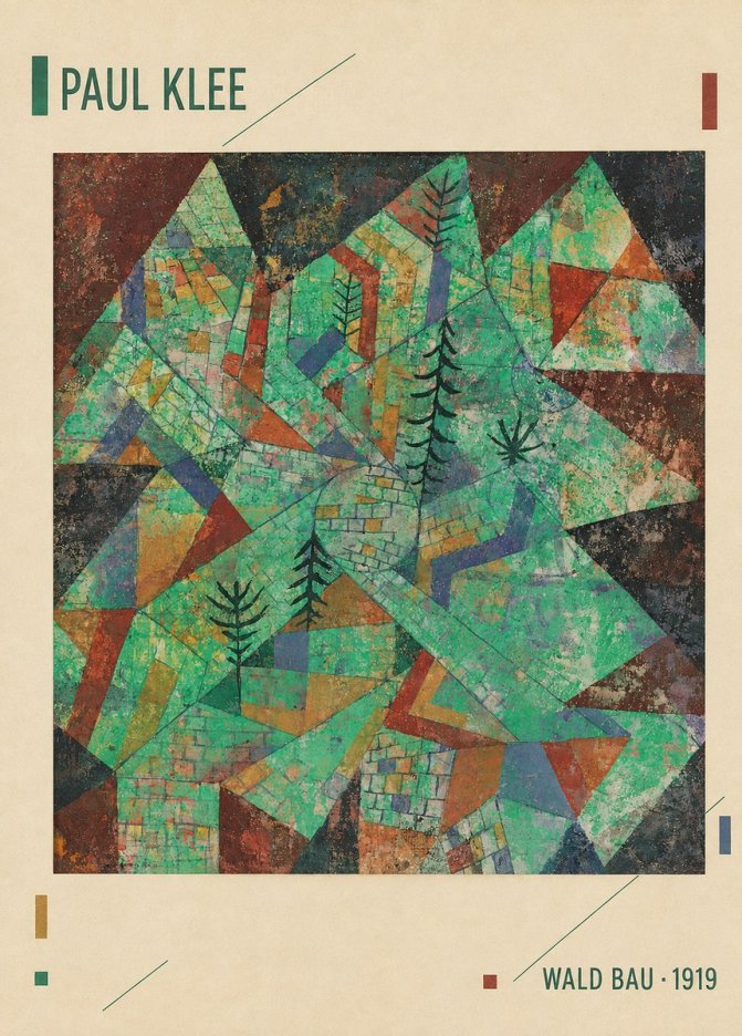 Paul Klee Wald Bau No3 - Plakat