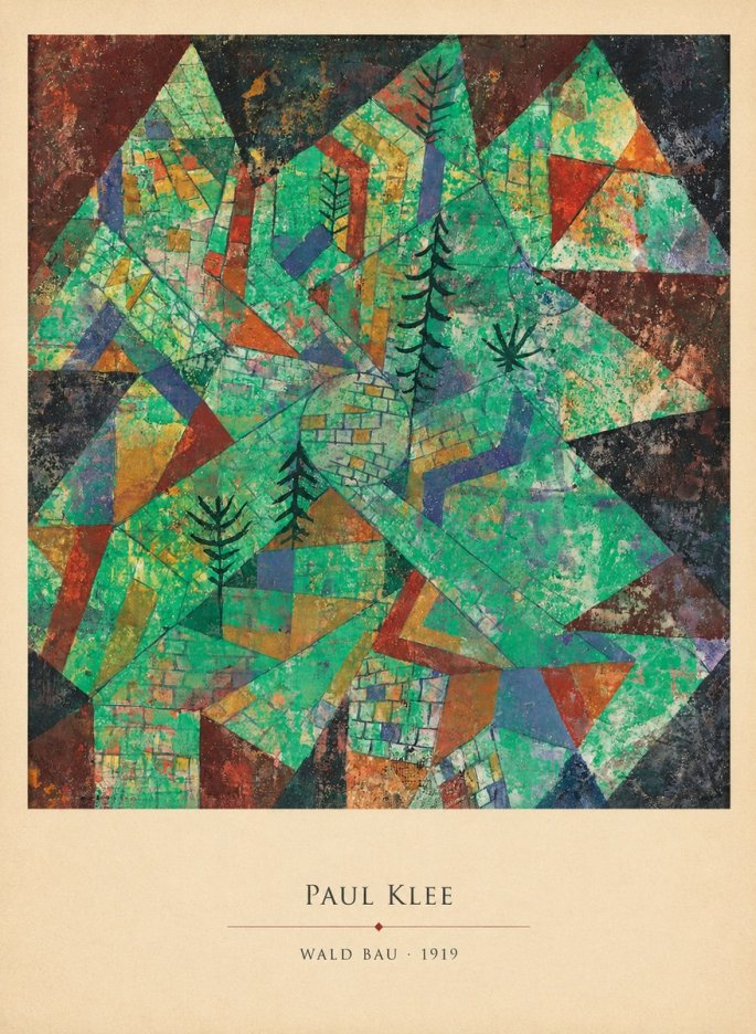 Paul Klee Wald Bau No4 - Plakat