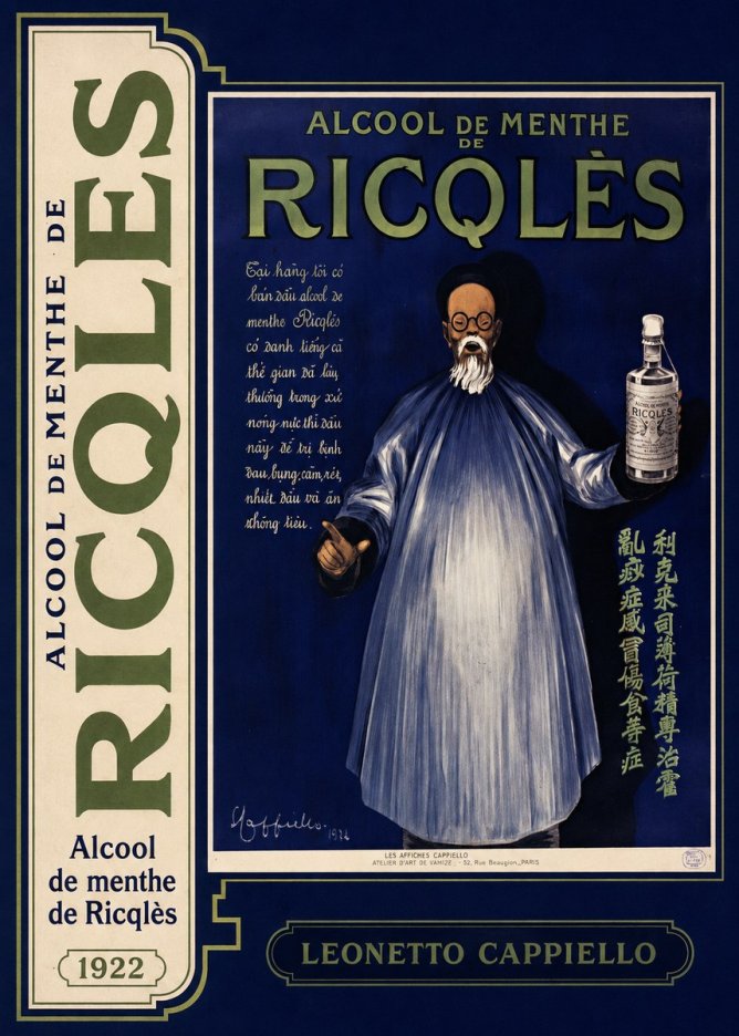 Leonetto Cappiello Alcool De Menthe De Ricqlès II No5 - Plakat