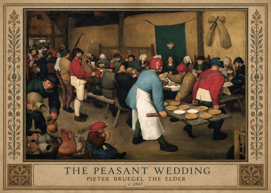 Pieter Bruegel The Peasant Wedding III No1 - Plakat
