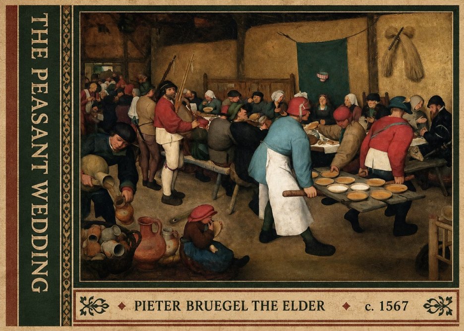 Pieter Bruegel The Peasant Wedding III No2 - Plakat