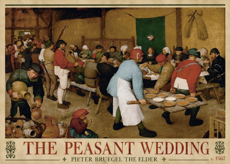 Pieter Bruegel The Peasant Wedding IV No3 - Plakat