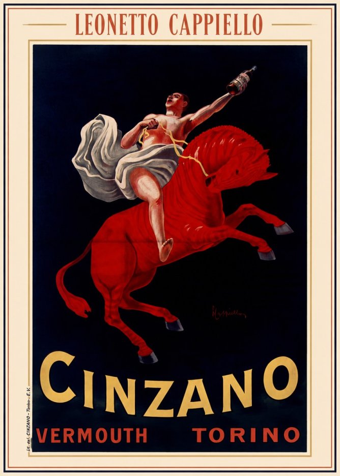 Leonetto Cappiello Cinzano Vermouth No4 - Plakat
