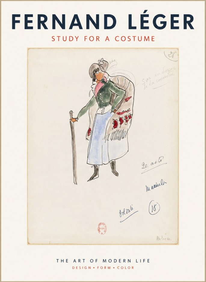 Fernand Léger Study for a Costume No1 - Plakat