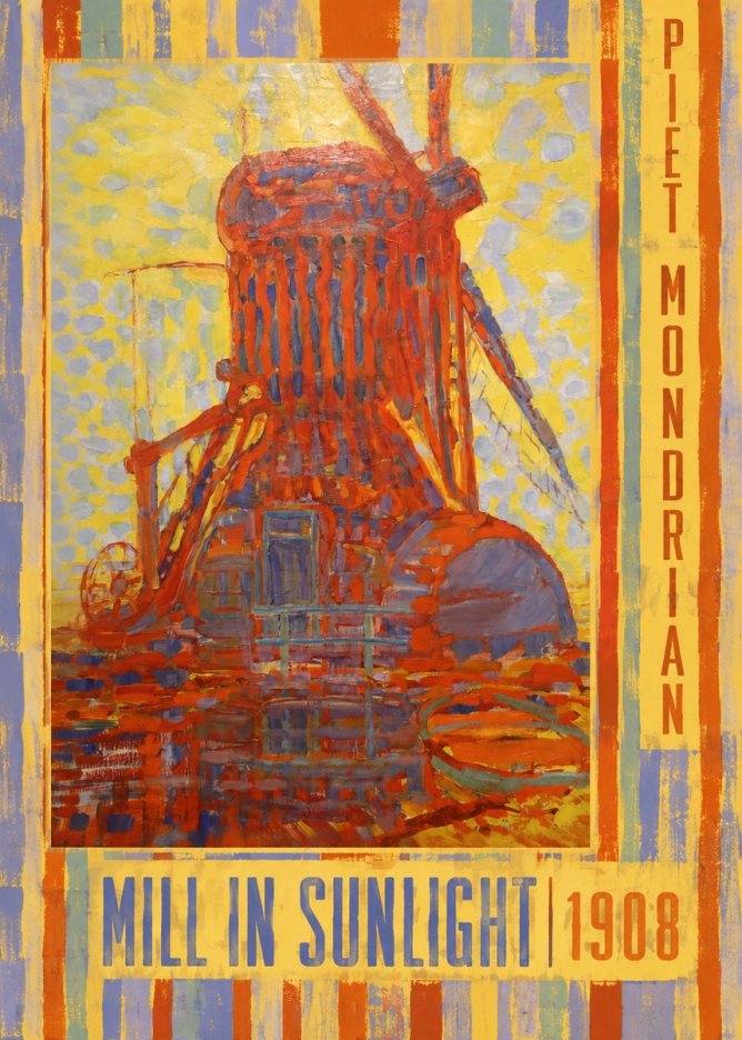 Piet Mondrian Mill in Sunlight No5 - Plakat