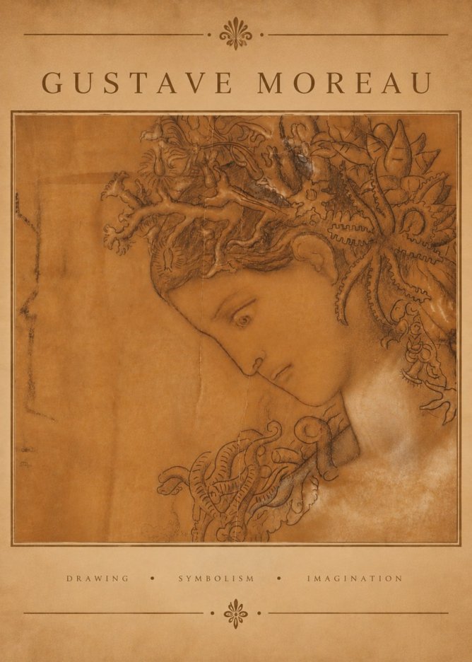Gustave Moreau Head of a Woman No6 - Plakat