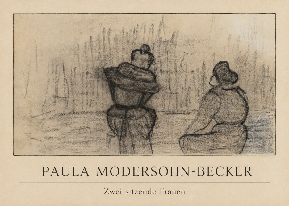 Paula Modersohn-Becker Zwei Sitzende Frauen No1 - Plakat