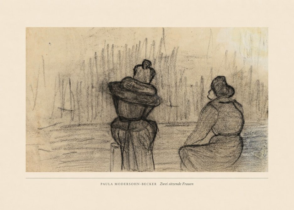 Paula Modersohn-Becker Zwei Sitzende Frauen No6 - Plakat