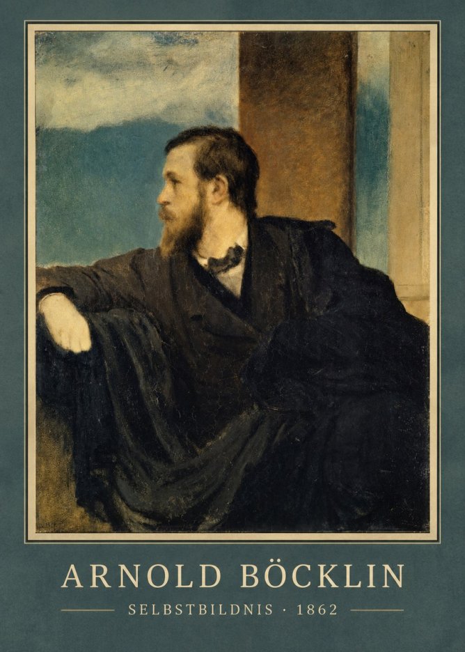 Arnold Böcklin Selbstbildnis No3 - Plakat