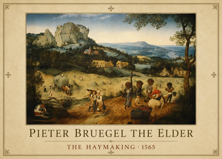 Pieter Bruegel The Haymaking No1 - Plakat