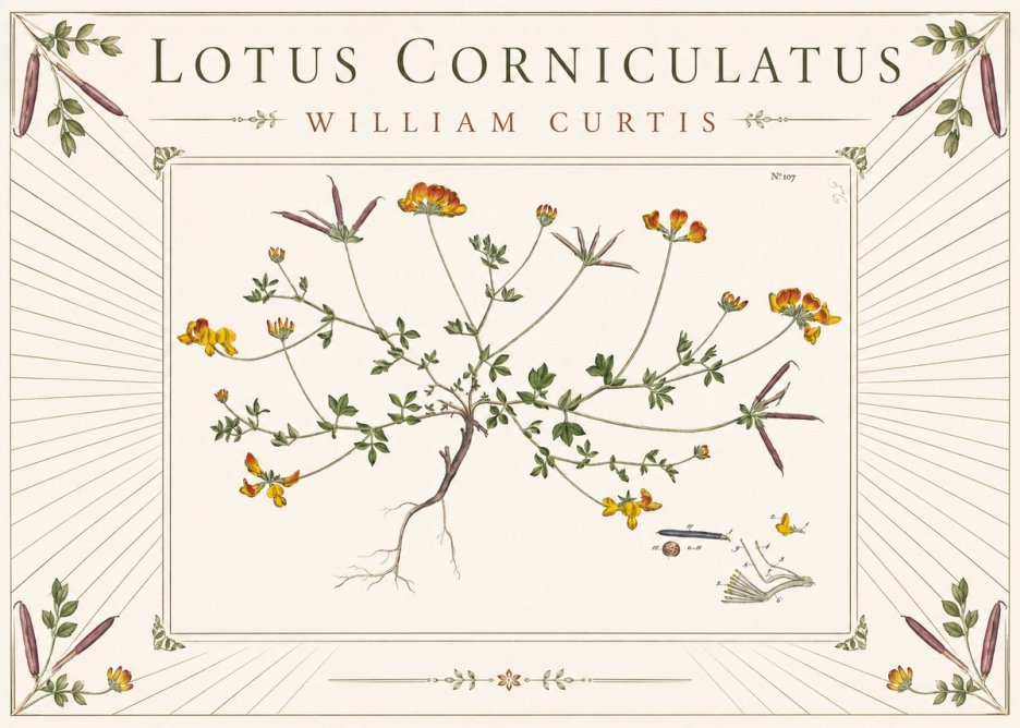 William Curtis Lotus Corniculatus I No3 - Plakat
