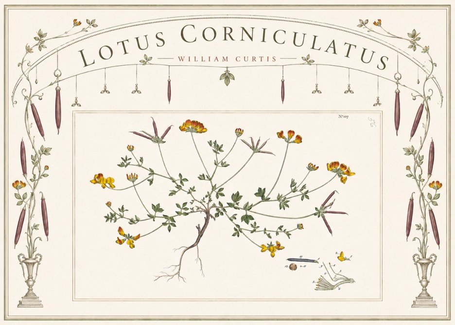 William Curtis Lotus Corniculatus I No6 - Plakat