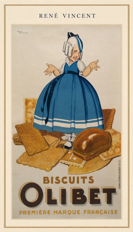 René Vincent Biscuits Olibet No3 - Plakat