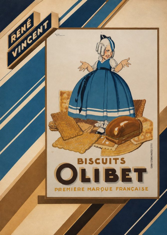 René Vincent Biscuits Olibet No4 - Plakat