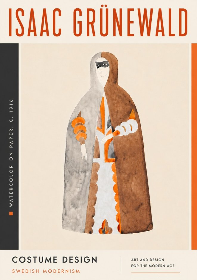 Isaac Grünewald Costume Design VI No6 - Plakat