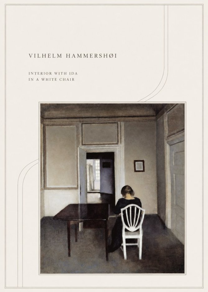 Vilhelm Hammershøi Interior with Ida in a White Chair No4 - Plakat
