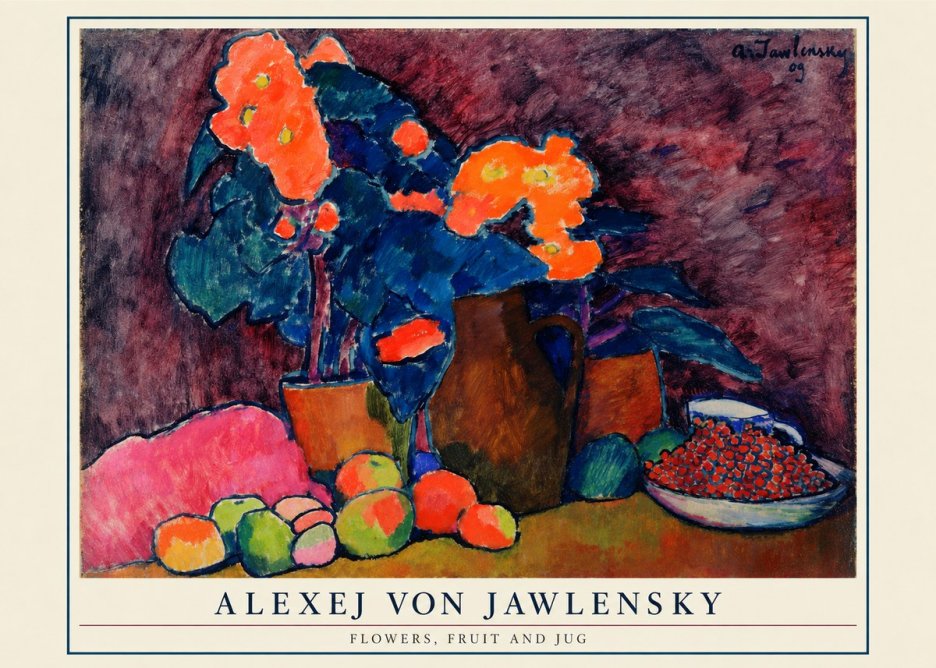 Alexej von Jawlensky Flowers, Fruit and Jug No4 - Plakat