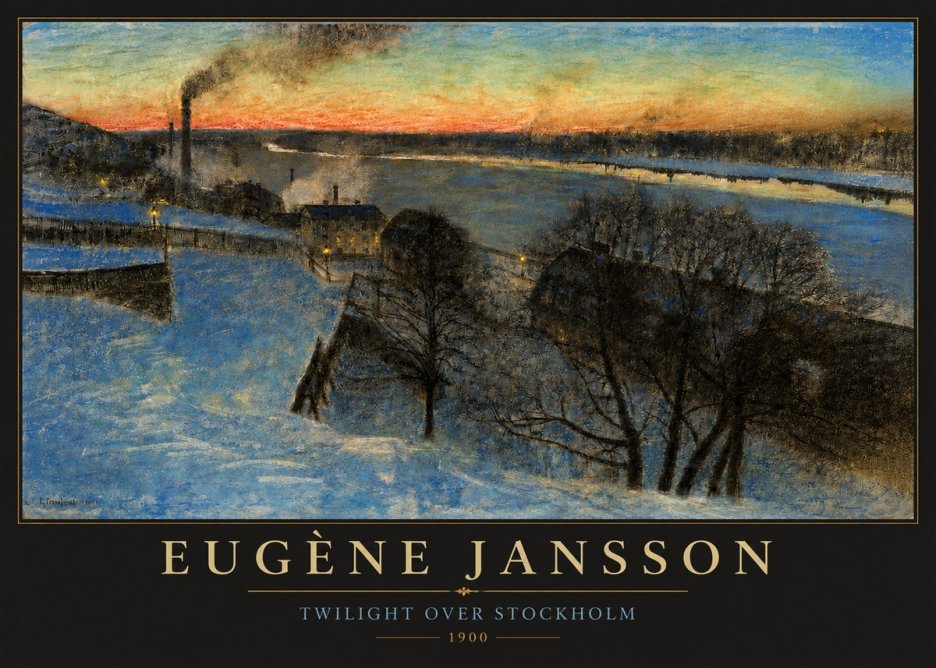 Eugène Jansson Twilight over Stockholm No3 - Plakat