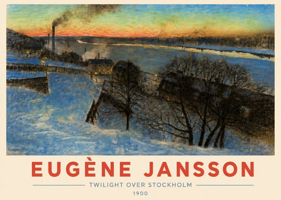 Eugène Jansson Twilight over Stockholm No4 - Plakat