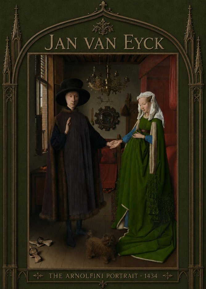 Jan van Eyck The Arnolfini Portrait IV No5 - Plakat