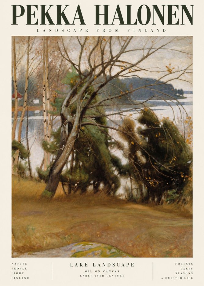 Pekka Halonen Lake Landscape No3 - Plakat