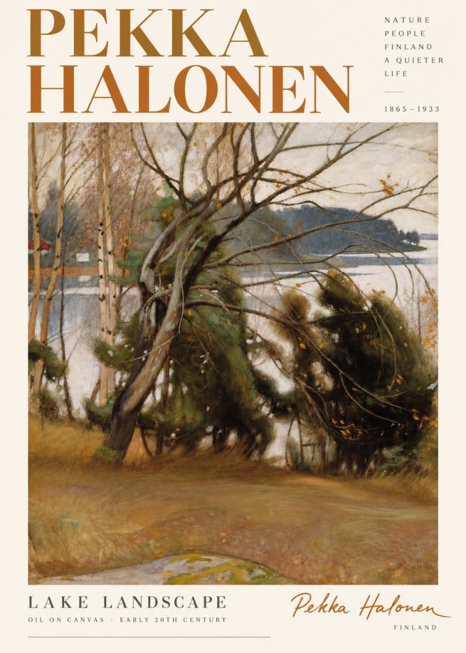 Pekka Halonen Lake Landscape No5 - Plakat