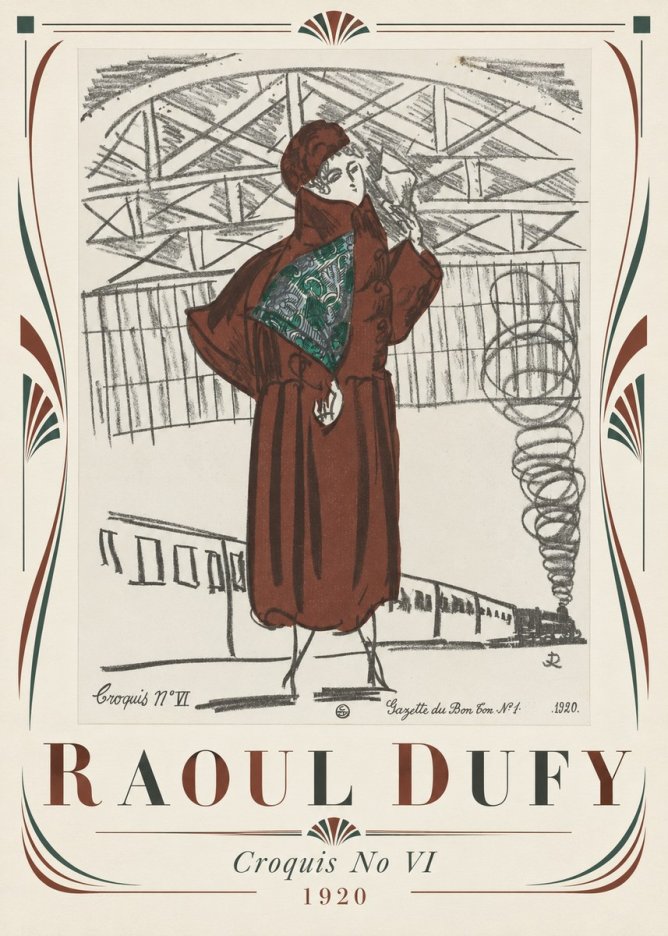 Raoul Dufy Croquis No Vi No4 - Plakat