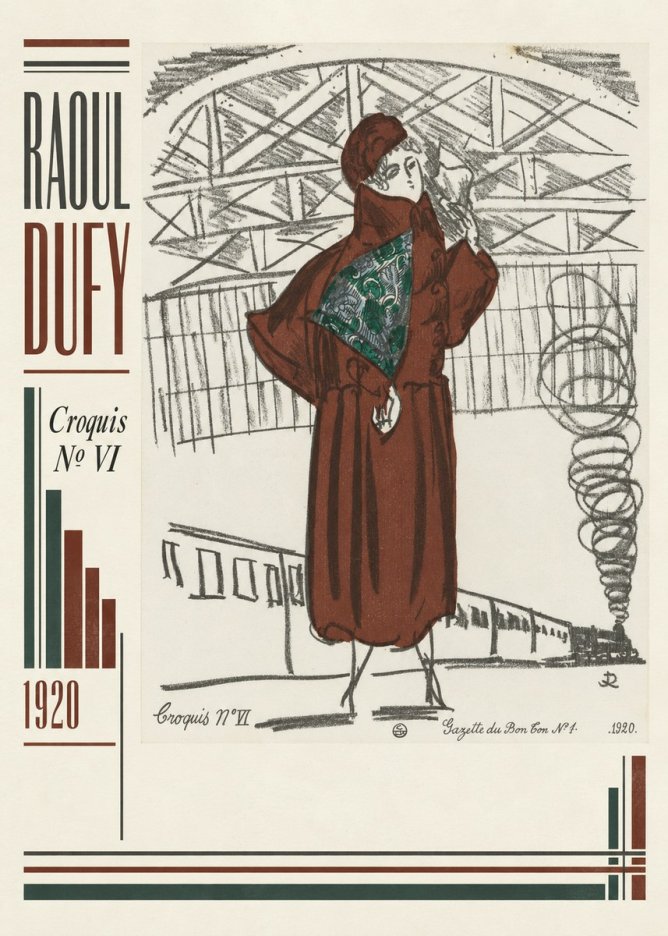 Raoul Dufy Croquis No Vi No5 - Plakat