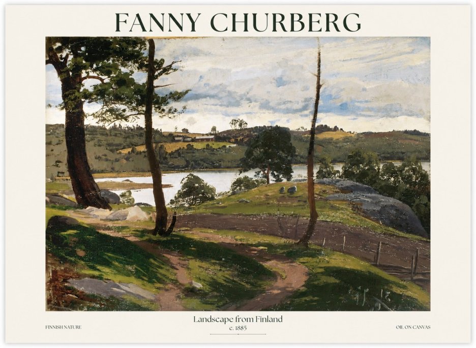 Fanny Churberg Landscape from Finland No1 - Plakat