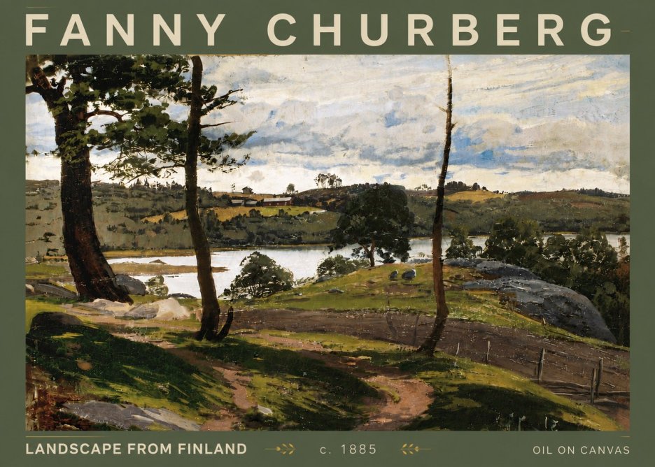 Fanny Churberg Landscape from Finland No5 - Plakat