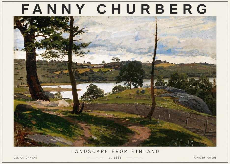 Fanny Churberg Landscape from Finland No6 - Plakat
