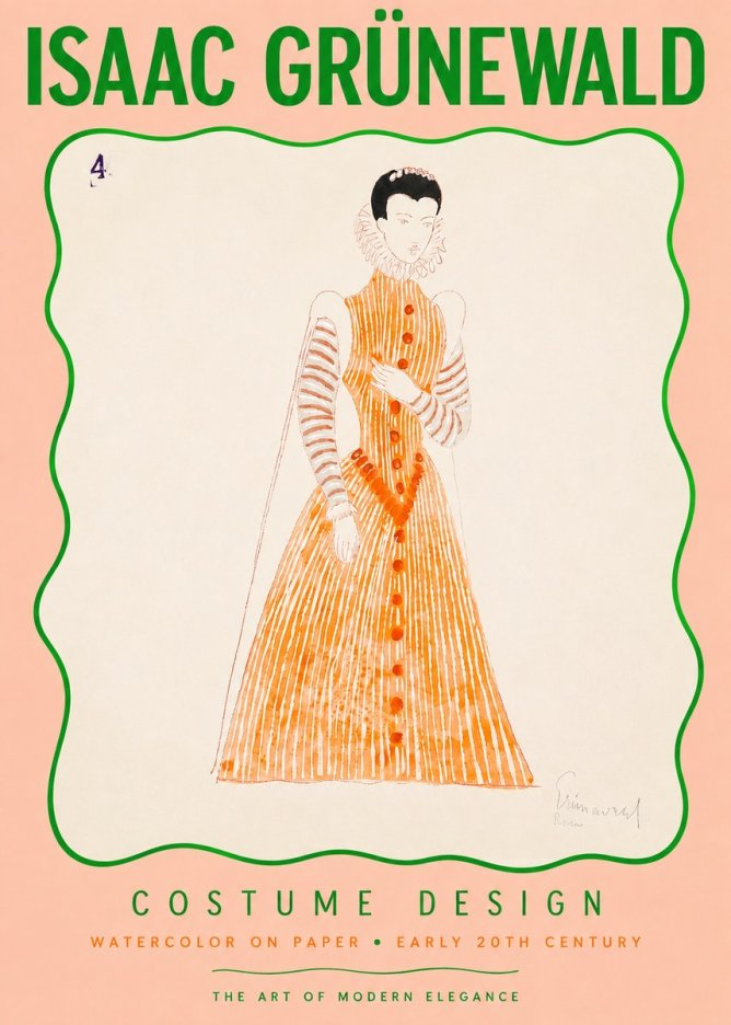 Isaac Grünewald Costume Design VII No3 - Plakat
