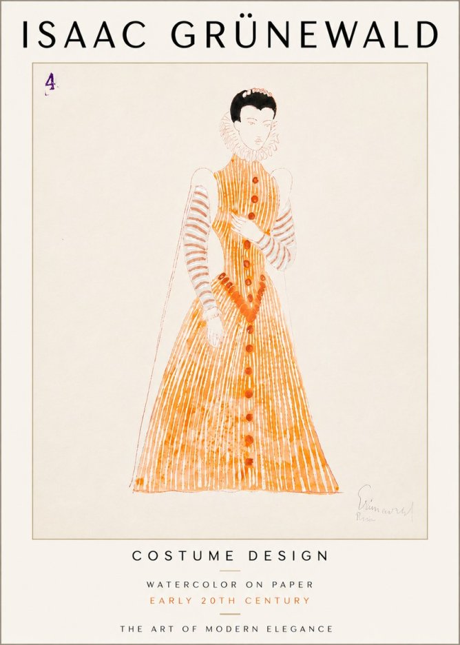 Isaac Grünewald Costume Design VII No6 - Plakat