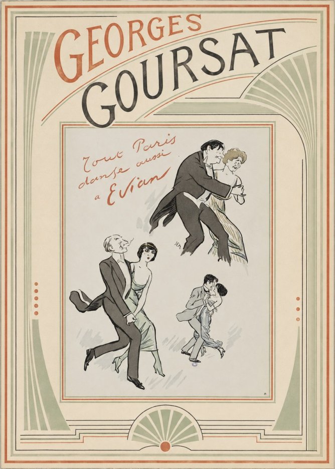 Georges Goursat Tout Paris Danse Aussi À Evian No3 - Plakat