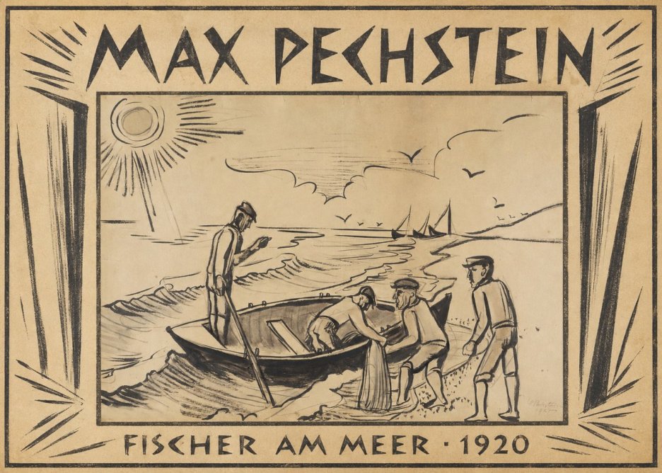 Max Pechstein Fischer Am Meer - 1920 No1 - Plakat