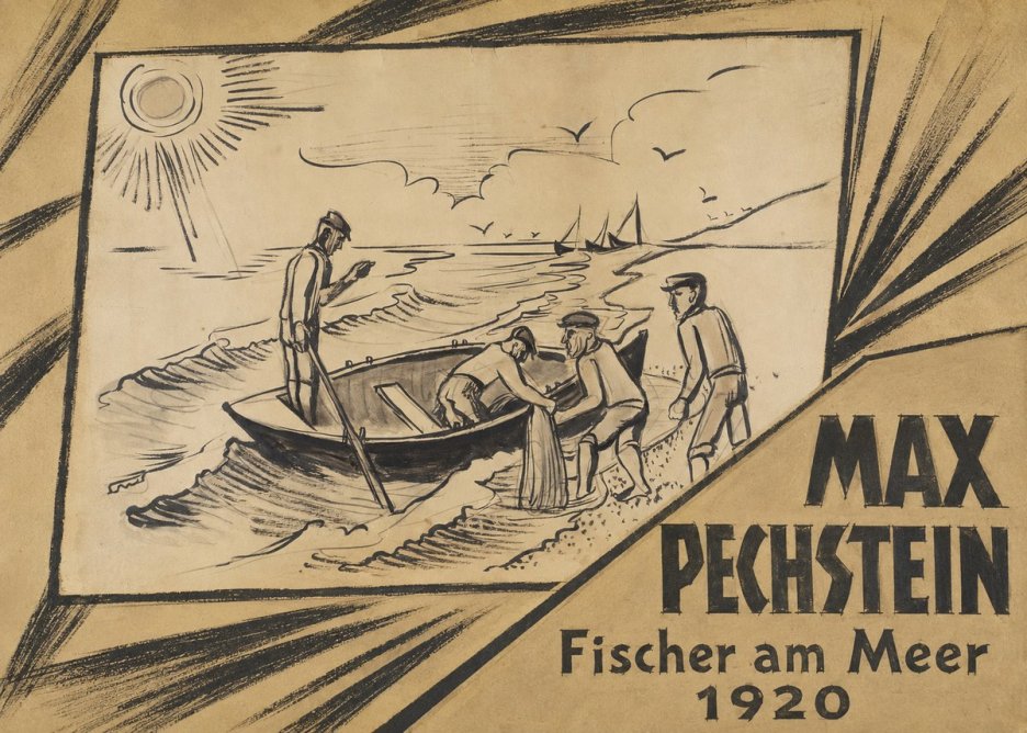 Max Pechstein Fischer Am Meer - 1920 No5 - Plakat