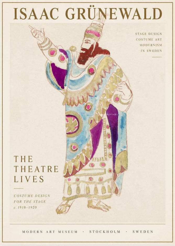 Isaac Grünewald The Theatre Lives No1 - Plakat
