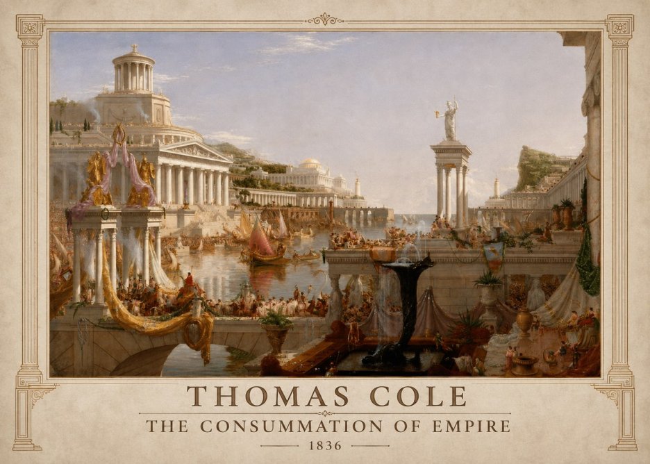 Thomas Cole The Consummation of Empire No1 - Plakat
